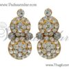 Earring Jewellery White Stone for Idol God Goddess 1 inches