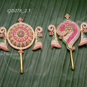 Shanku Chakra Perumal Balaji Deity Jewellery Sangu Chakra 2.5 Inches