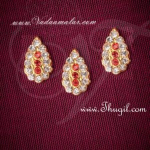 3 pieces 0.5 inches Tilak Jewelry Ornament for forehead Statue Diety Amman Jewellery