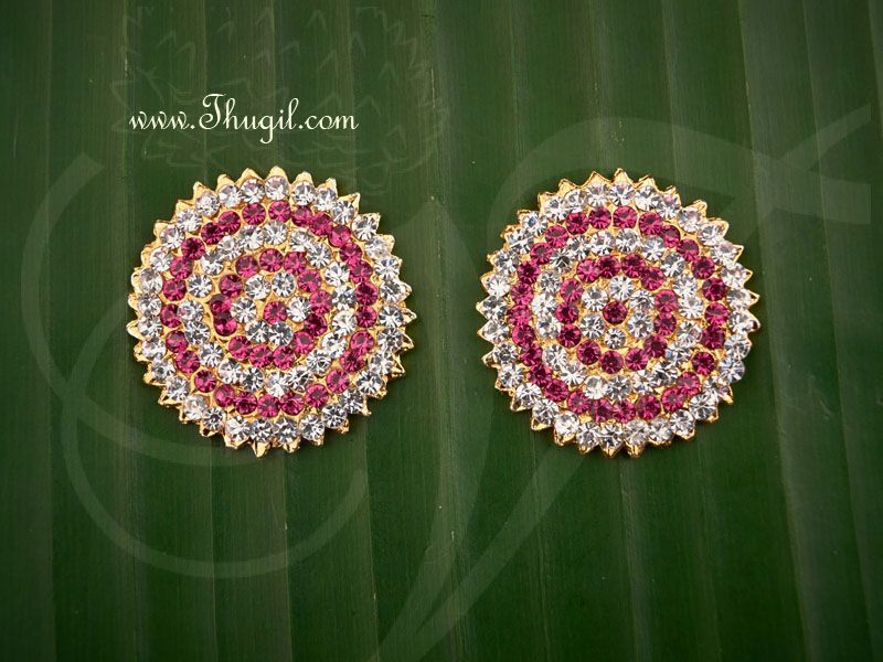 Tilak Symbol Pottu NoseRing Earring for Statue Amman Goddess Jewellery 1" 2 pieces