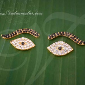 Eyes and Eyebrow Kanmalar Amman Hindu Goddess Kan 1.2"