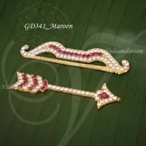 Vil Ambu Bow Arrow Jewellery for Lord Rama Ganapathi Decorations 3 inches