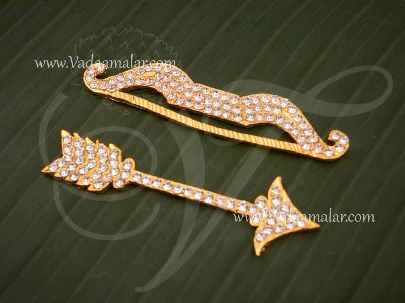 Vil Ambu for Amman Metal Weapon Symbol Jewelry Goddess Ornament Buy Now 3"