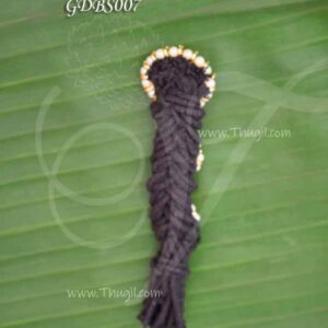 Small Jadai Mini False Hair with Jewellery For Staues of Lakshmi Amma Alangaram 5 inches