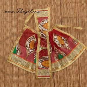 8-10 inch Idol Skirt Pavadai Deities Idol Shingar dresses Temple Altars (5")