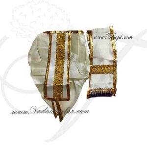 Dhoti Style Vastra For Idols Panjakajam Large size 18 to 24 Inches