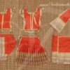 Vastra Dress Orange Set for Sringhar Krishna Radha statues 8 inches