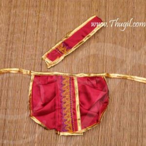 8-12 Inches Red Hanuman Krishna Ganesha Murugan Murthi Idol Panjakajam Dothi Dress