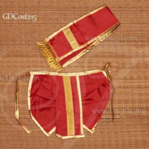 Red Panjakajam Dothi For Hindu God Sringhaar Idol decorations 5-10 inches