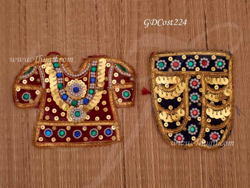 Raja Alankaram For Ganesh Krishna Murugan Maruthi Murthi Dress 7 Inches