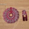 Laddu Gopal Statue Velvet Dress Stone work Costume Decoration 4 inches