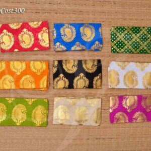 Mango Design Foil print Navagraha Cloth Set For Vastram Thundu 13 x 27 Inches 9 pieces