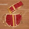 Dark Red / Maroon Panjakajam Dhothi For Hindu God Shringhar 5-10 inches