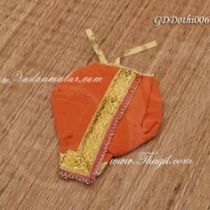 Orange Panjakajam Dothi For Hindu God Shringhar Size 5 to 10 inches