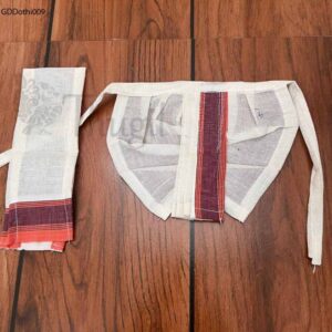 White Panjakajam Dhothi For Hindu God Shringhar 5-10 inches