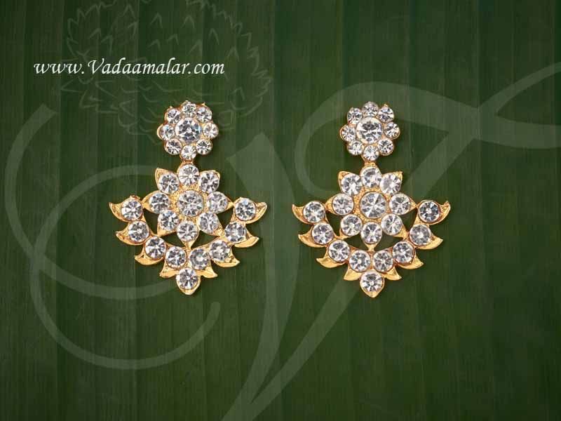 Ear Stud decoration Goddess White color Stone Earring Jewellery 1.5 inches