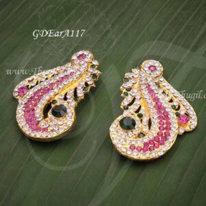 Karna Patham Hindu Idol Goddess Multi colour Stone ear decoration 2.5 inches