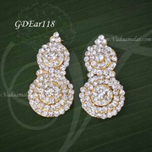 Earring Jewellery White Stone for Idol God Goddess 2 inches