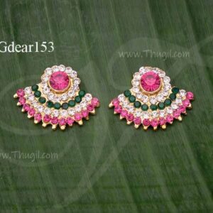 Goddess Ear Stud decoration Multi Colour Stone Earring Jewellery 1 inches