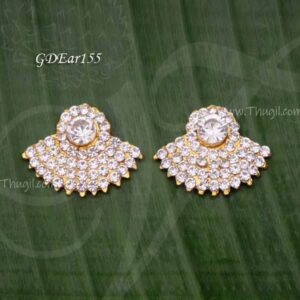 Goddess Ear Stud decoration White Colour Stone Earring Jewellery 1 inches