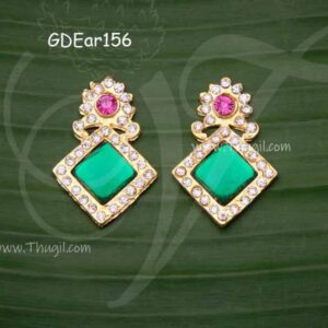 Goddess Ear Stud decoration Multi Colour Stone Earring Jewellery 1.5 inches