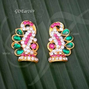 Karna Patham Hindu Idol Goddess Stone ear jewellery 1.2 inches