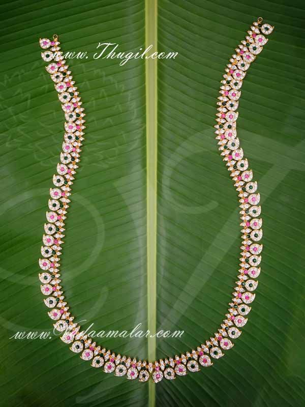 Long Mango Necklace Haaram Temple Jewellery 12 inches