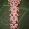 Centre Piece Necklace Pink Color Swamy Decoration Haram For GOD 14 Inches