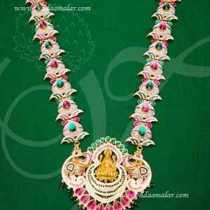 Large Necklace Laksmi Design Haaram For Hindu Idol 18 inches