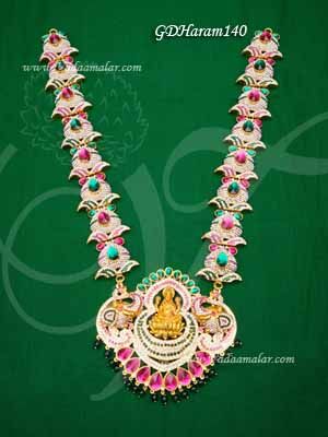 Large Necklace Laksmi Design Haaram For Hindu Idol 18 inches