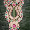 Haaram Multi Colour 2 Step Necklace For Hindu Idol Ornaments 14 inches
