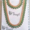 Green Mango Haram Mala 2 Step Necklace For Hindu God Decorations 12.5 inches