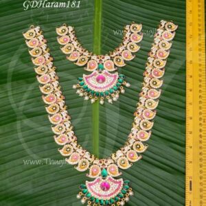 2 Step Manga Necklaces Mango Haarams For Hindu Idol 13.5 inches