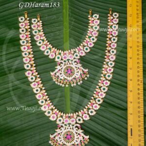 2 Step Manga Necklaces Mango Haarams For Hindu Idol 13 inches