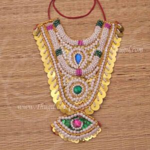 Sringar for God and Goddess Necklace Chest Kavas Kavasam Idol 8.5 Inches