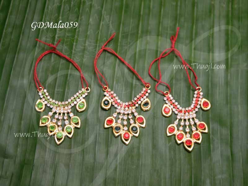 Necklace Mala Small Size Deity For Hindu Small idols 2 inches - 3 pieces