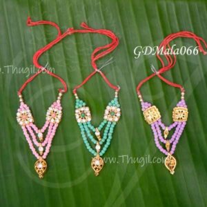 Necklace small size statue beads mala for Hindu statues 2.4 inches x 3 pieces