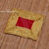 Red with Gold Border Velvet Puja Aasan / Pooja Mat / God Cloth for Pooja Buy Now