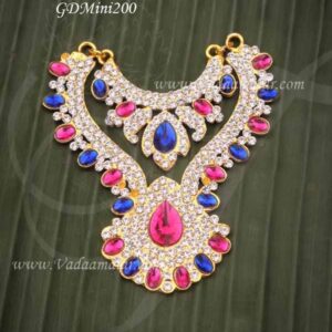 2 step Necklace Small Size Deity Jewellery For Hindu Small Idols 3 inches