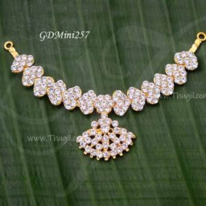 Necklace Small Size White colour Stones Deity Jewellery 2.5 inches