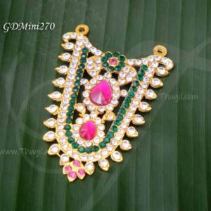 Necklace small size deity jewellery for Hindu God statues 3 inches