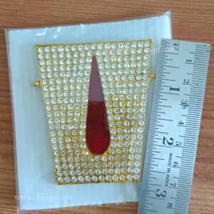 Vishnu Tripundra Namam Balaji Nama Symbol Idol Diety Forehead Jewellery 2.8 inches