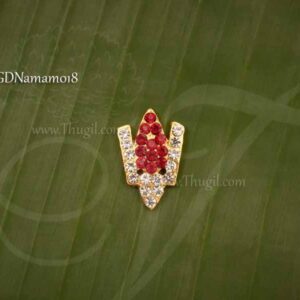Vishnu Namam Balaji Nama Symbol Ornament Diety Jewellery Buy Now 1 inch - 2 Pieces
