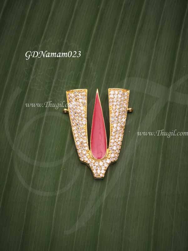 Vishnu Namam balaji Namam Symbol Jewelry Ornament Statue Diety Jewellery 1.5 inches