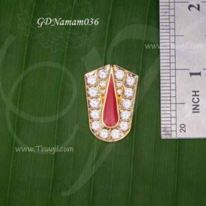 Rama Namam Vishnu ThiruNamam Statues Forehead Jewellery 1 inches