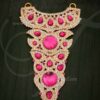 Necklace White With Pink color Hindu Idols Ornament Temple Jewellery 6 inches