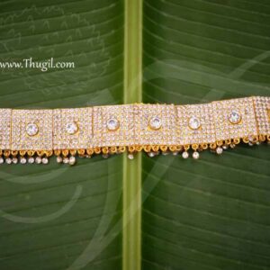 Oddiyanam White Stone Waist Hip Belt Jewellery For GOD Deity Buy Now