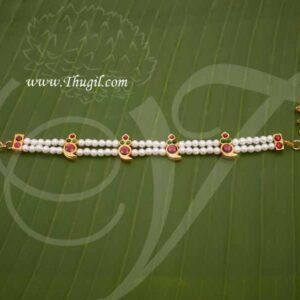 Oddiyanam Deity Pearl Waist Hip Belt For God Alangaram 6-12 inches