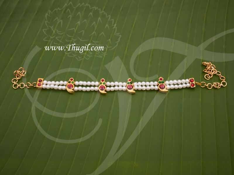 Oddiyanam Deity Pearl Waist Hip Belt For God Alangaram 6-12 inches
