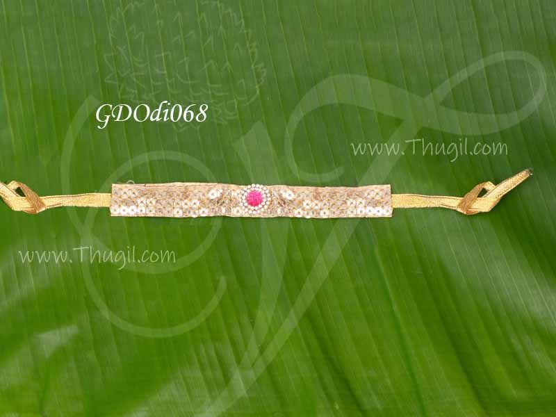 Gold lace waist belt shringhar Idol Saree decoration kamar patta 6 inches